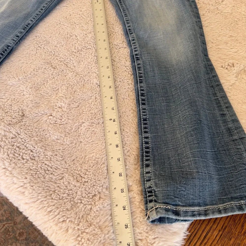 Western BKE Aiden Bootcut Jeans Womens 27x30‎ Medium Wash Distressed Denim
